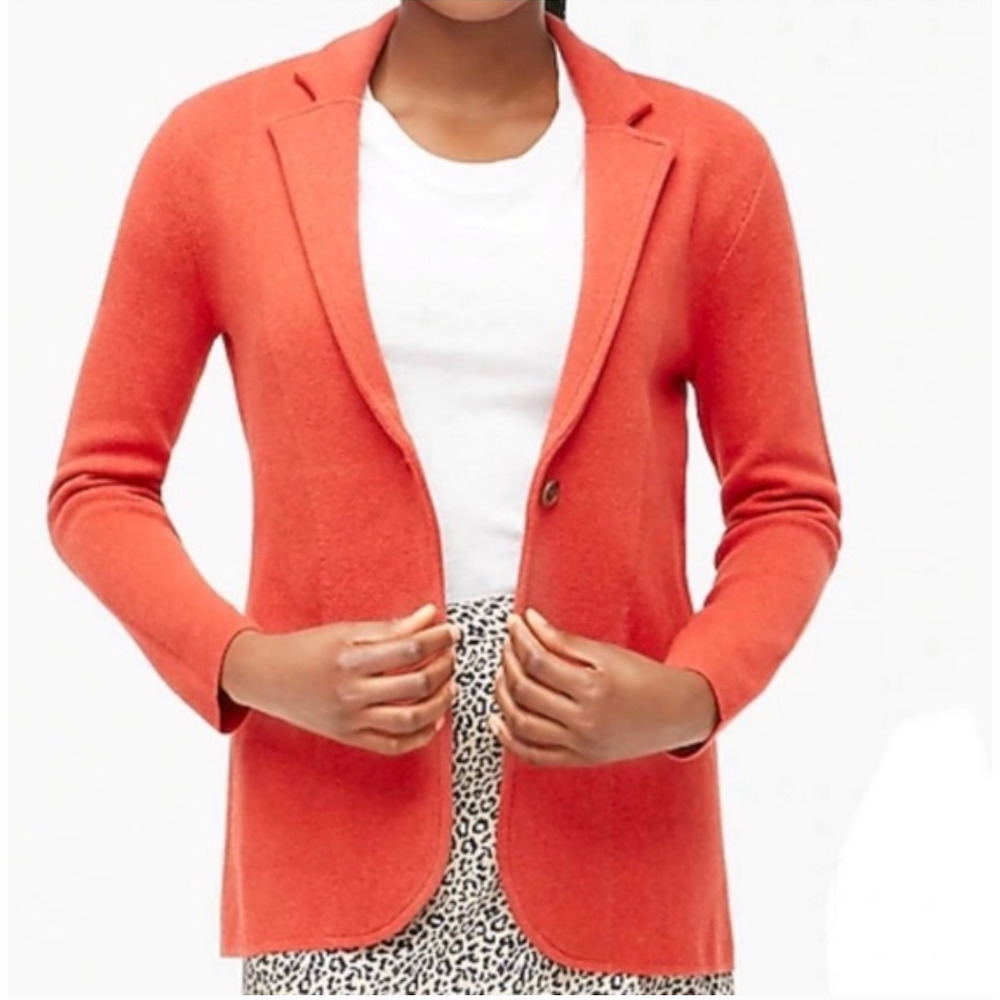 J. CREW Factory Sweater Blazer Rusted Orange {3S29}